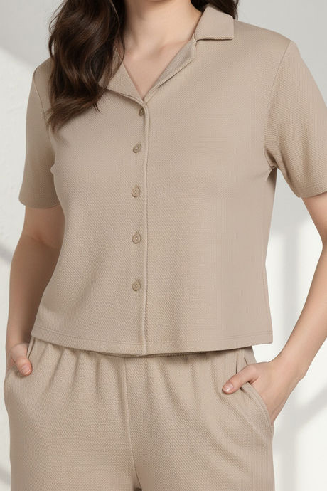 Zivame 2 Mile Fashion Knit Cotton Loungewear Set - Oyster Gray — image 5